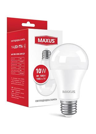 Лампа світлодіодна maxus 1-led-776 a60 10w 4100k 220v e27