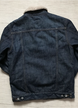 Теплая джинсовая куртка подростку, на подкладке из шерпы, gapkids sherpa lined denim jacket. 16010 фото