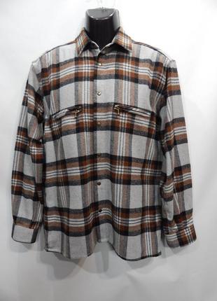 Мужская теплая рубашка с длинным рукавом m&s р.48-50 099rtx (только в указанном размере, 1 шт)1 фото
