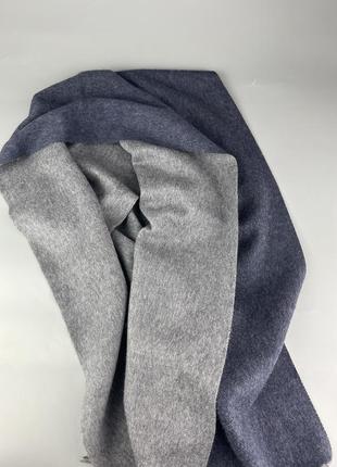 Італійський двосторонній кашеміровий шарф quietus 100% cashmere made in italy3 фото