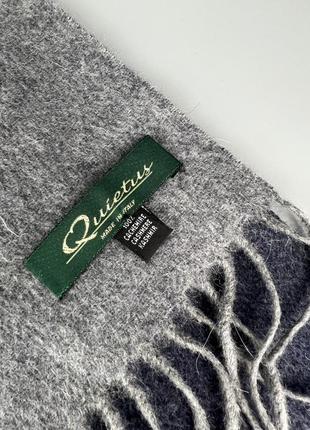 Італійський двосторонній кашеміровий шарф quietus 100% cashmere made in italy2 фото