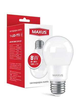 Світлодіодна лампа maxus 1-led-773 a55 8w 3000k 220v e27