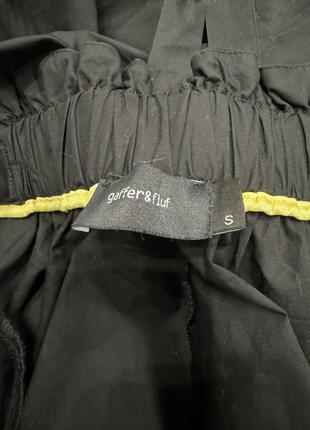 Дизайнерские черные хлопковые брюки палаццо10 фото