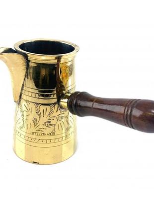 Турка для кави бронзова у футлярі 450 мл. кавоварка з бронзи зі знімною ручкою