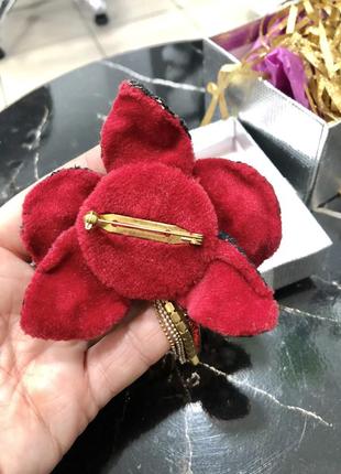 Эксклюзивный подарок! брошка ручной работы черная орхидея4 фото