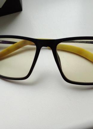 Очки компьютерные 2e gaming anti-blue glasses black-yellow (2e-gls310by)3 фото
