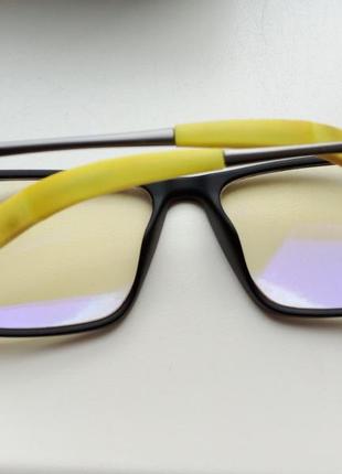 Очки компьютерные 2e gaming anti-blue glasses black-yellow (2e-gls310by)5 фото