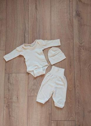 Комплект набір костюм вовняний шовковий боді зимовий набор шерстяной шелковый боди зимний