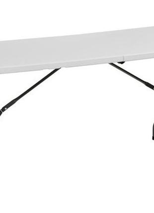 Складной туристический стол для пикника bonro bs (180х70х74 см) белый, пластиковая панель hdpe, 6 мест