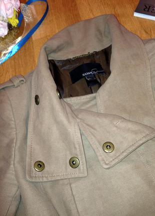 Стильное элегантное пальто тренч под пояс демисезонное миди от mango suit2 фото