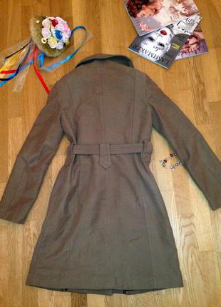 Стильное элегантное пальто тренч под пояс демисезонное миди от mango suit4 фото