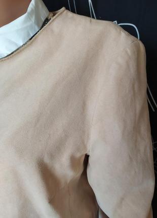 Пиджак ткань под замш кемел куртка курточка bandolera2 фото