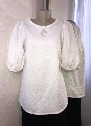 Блуза біла рукав ліхтарик,