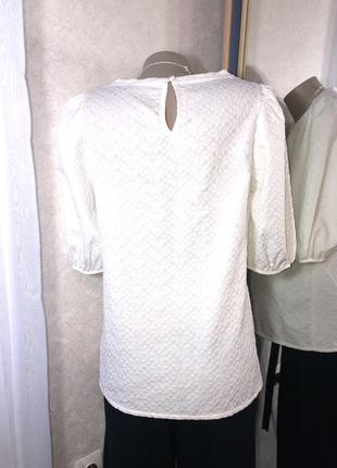 Блуза біла рукав ліхтарик,3 фото