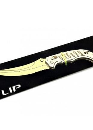 Сувенирный нож, модель «выкидуха флип» (gold)