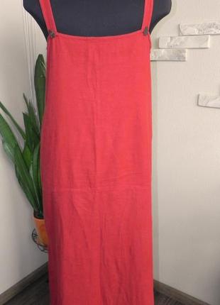 Длинный сарафан в стиле бохо с карманами5 фото