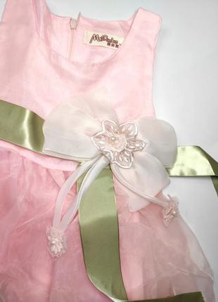 Платье праздничное на девочку розового цвета пышное от бренда msi2 фото