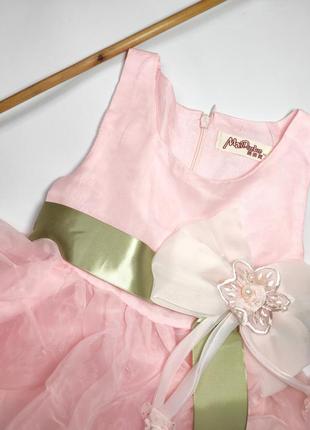 Платье праздничное на девочку розового цвета пышное от бренда msi3 фото