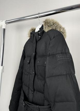 Пуховая удлиненная куртка barbour оригинал пуховик