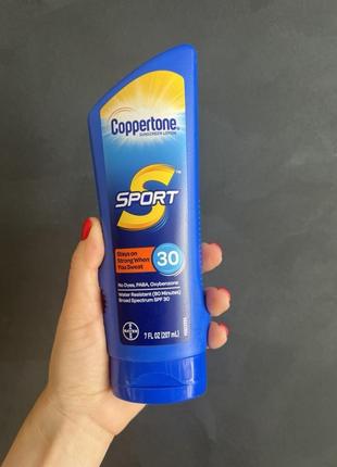 Coppertone sport sunscreen lotion spf30 солнцезащитный лосьон для лица и тела