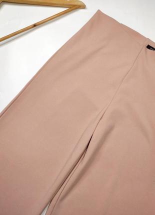 Кюлоты женские бриджи палаццо персикового цвета клеш с высокой посадкой от бренда today italy m3 фото