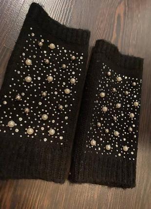 Перчатки без пальцев митенки