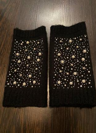 Перчатки без пальцев митенки