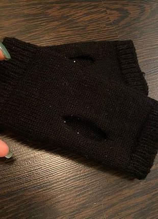 Перчатки без пальцев митенки