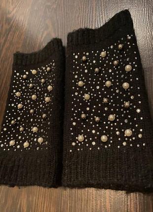 Перчатки без пальцев митенки