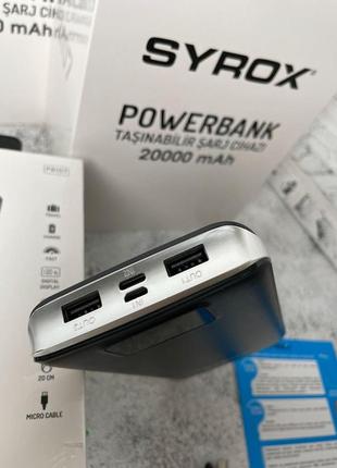 Внешний аккумулятор syrox pb107 20000 mah black