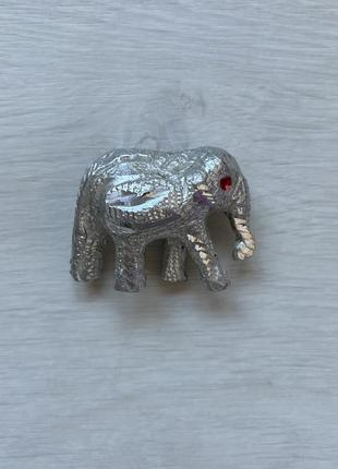 Статуетка слон гравированный по металлу2 фото