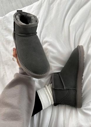 Женские ugg ultra mini grey suede