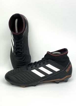 Бутси / шиповки adidas predator 18.3 fg m cp9301 оригінал з носком чорні розмір 40.5 41