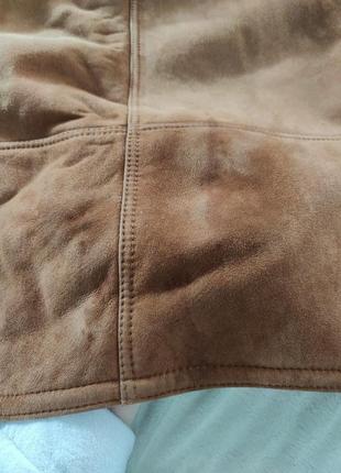 Дублянка натуральна шкіра хутро авіатор куртка6 фото