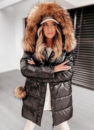 Жіноче стьобане пальто з капюшоном 50/85/ мр 115 куртка осінь/ зима (42-46 48-52 оверсай великі розміри батал)