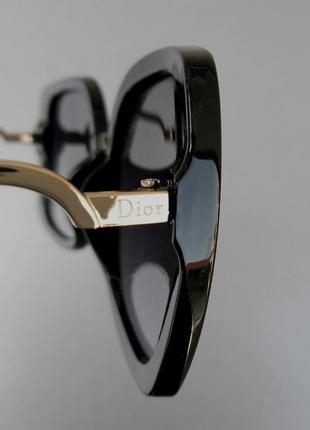 Christian dior жіночі сонцезахисні окуляри чорні з червоними дужками6 фото