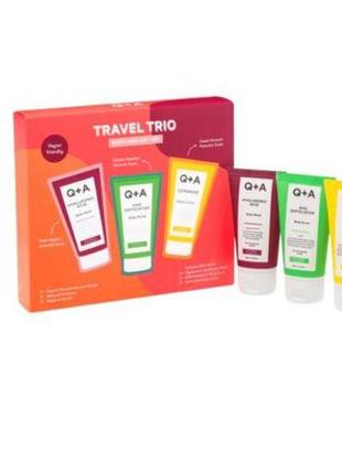 Подарунковий набір для тіла q+a travel trio bodycare gift set  50 мл + 50 мл + 50 мл