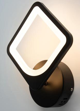 Светильник светодиодный настенный, led бра sunlight черный 5631/1w
