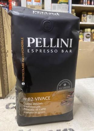Кава в зернах pellini espresso bar no82 vivace 1 кг зерно/6шт