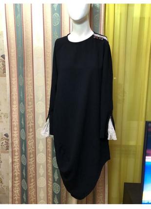Дизайнерское черное платье &gt;sca gazzella с кружевом