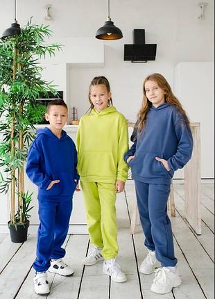 Теплий яскравий костюм з тринитки з начісом . можна з написом, можна без