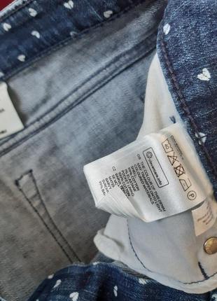 Стильні короткі джинсові шорти в принт сердечка, denim co, p. 8-102 фото