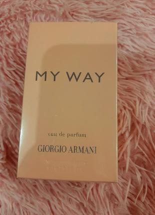 Рекламируемая новинка! культовый парфюм giorgio armani my way 90ml абсолютно новый запечатан (лиц.)