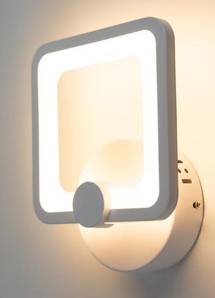 Светильник светодиодный настенный, led бра sunlight белый 5338/1w