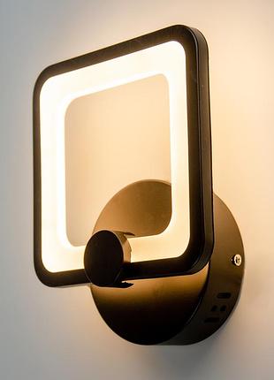 Світильник світлодіодний настінний, led бра sunlight чорний 5338/1w