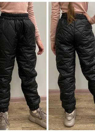 Підліткові теплі стьобані штани на синтепоні, розміри на ріст 140, 146, 152, 158