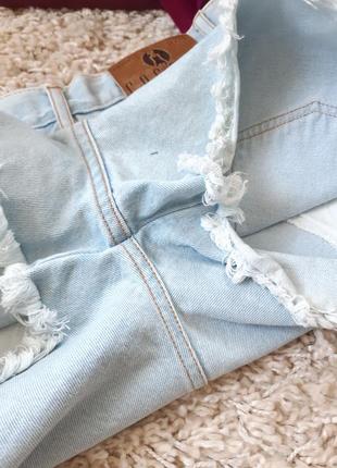 Мега стильные короткие джинсовые шорты с высокой посадкой,  cosmos,  p. 366 фото