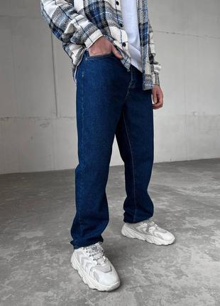 Стильные широкие джинсы baggy в темно-синем цвете 🔝
