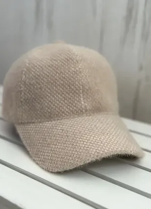 Кепка бейсболка тепла темно-бежева 54-60р (1758-1)