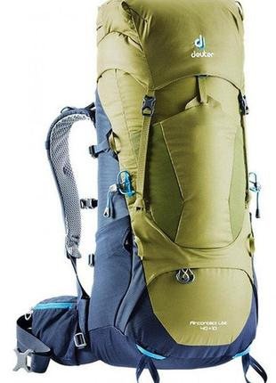 Рюкзак туристический мужской deuter aircontact lite 40+10 л зеленый